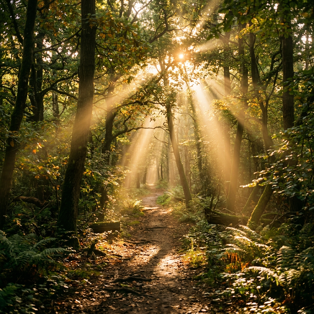 sunlight on the path helderpad